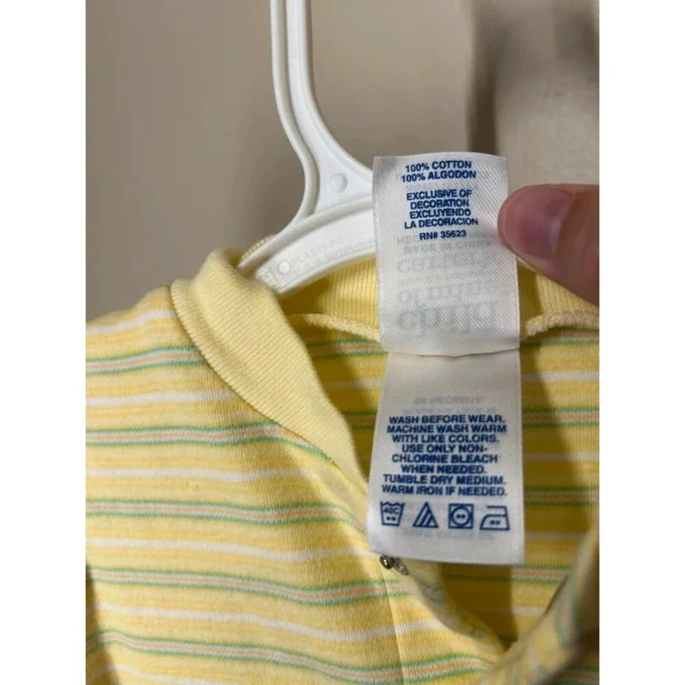 Vintage Child of Mine Medium Baby Striped Beary Cuddly Footed Snap Pajamas